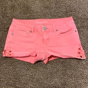 Aéropostale Pink Midi Jean Shorts